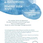 Plakat Freie Schulplätze waldorf wildau